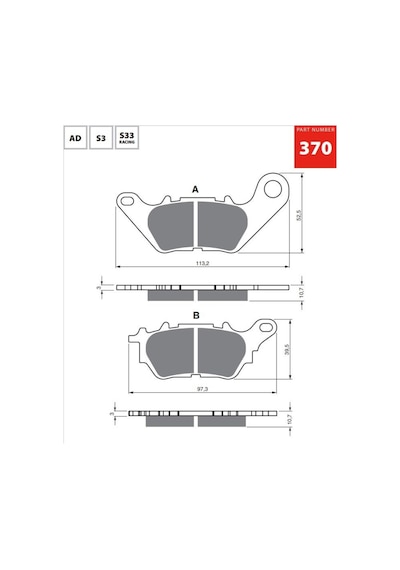Gold Ad 370 Fren Balata Sinter Metal