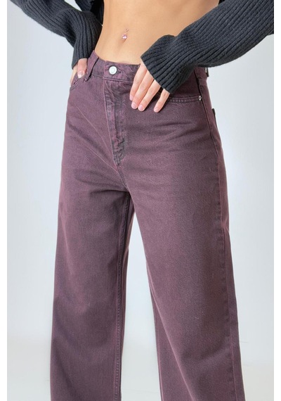 Lacarino 7714 W.leg Kadın Jean Pantolon Bordo