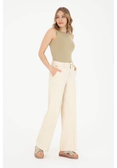 U.s. Polo Assn. Kadın Ekru Pantolon Kanvas-chino 50281739-vr019 Ekru