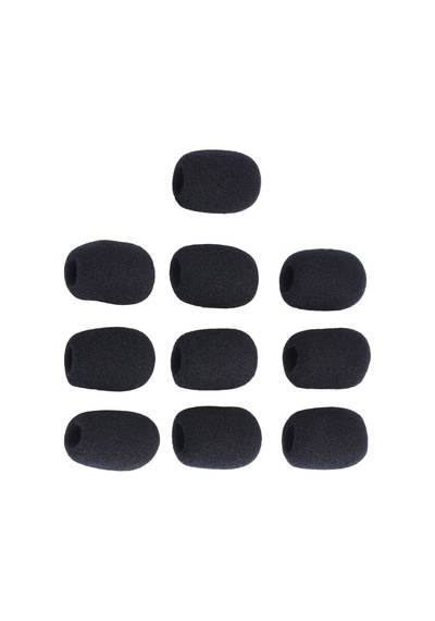 12 Paket 30x8mm Mini Mikrofon Ön Cam Köpük Kapakları Kulaklık Mikrofonu İçin
