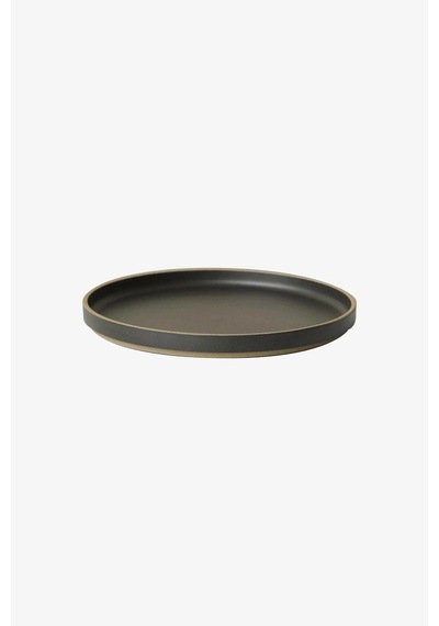 Hasami Porcelain Hpb004 Tabak/kapak Siyah 220x21mm , Modüler Japon Seramiği Dekoratif Tabak & Kaseler