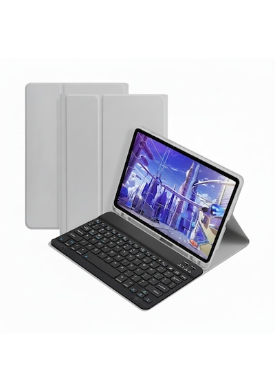 Microcase Apple Uyumlu iPad 9. Nesil 10.2 İnch Tablet Bluetooth Klavyeli Standlı Kılıf - Bkk4 Klavyeli Kılıf