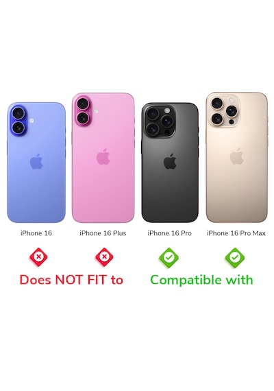 Apple Uyumlu iPhone 16 Pro / Pro Max İçin Ipg Kamera Lens Koruyucu - Kırmızı
