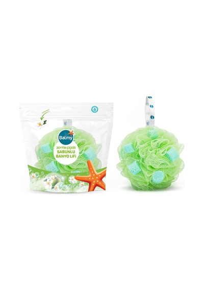 Balmy Zeytin Çiçeği Sabunlu Banyo Lifi - 5 Adet Tarı
