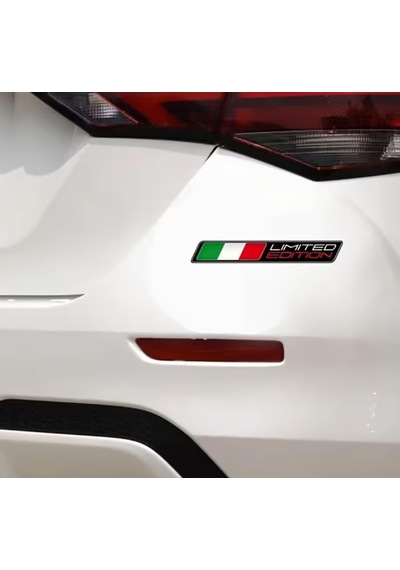 Limited Edition İtaly 3d Sticker İtalyan Bayrağı Tasarımlı