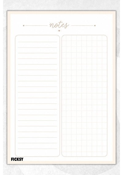 A4 Bloknot Çizgili Kareli Defter - 50 Yaprak - Memopad - Notepad - Not Defteri - Not Kağıdı - 4214 Çok Renkli