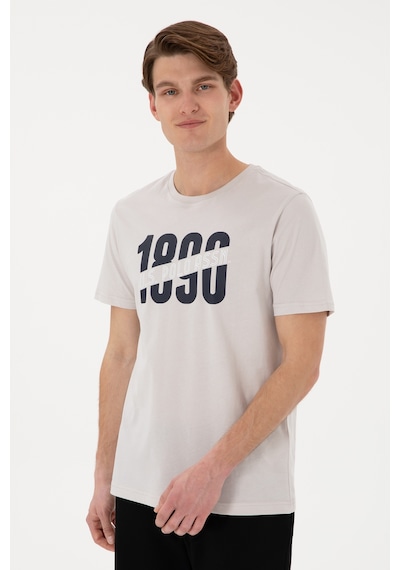 U.S. Polo Assn. Erkek Regular Fit Bisiklet Yaka Açık Gri Tişört 50306922-VR001