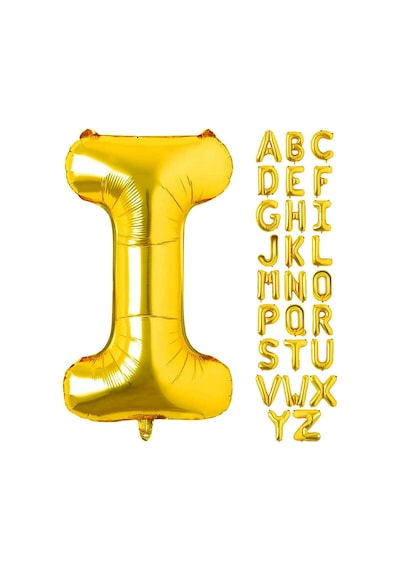 I Harf Gold Folyo Balon16 İnç 36 cm