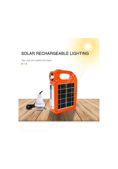 Geseus Led Solar Powerbank Özellikli Güneş Enerjili Işıldak 1 Ampul Hediye Çok Renkli
