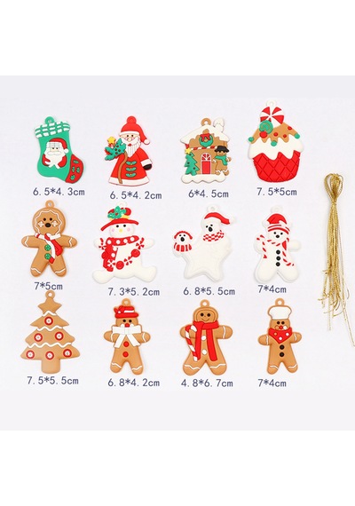 Gingerbread Man Toodent Süsler Noel Partisi Dekorasyonları İçin Solma Ve İyi Esneklik Yok D