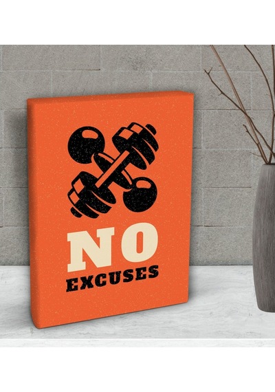 Bk Gift No Excuses Tasarımlı Dekoratif Mini Kanvas Tablo 15X20Cm- (506660966)