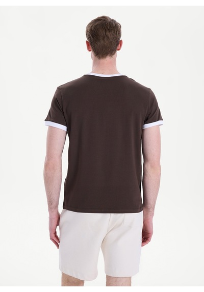 Discovery Expedition Kahve Pamuk Karışımlı T-shirt D6sm-tst3709