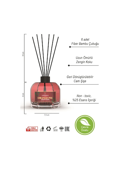 Orange Pie Bambu Cubuklu Oda Kokusu 130 Ml Portakal