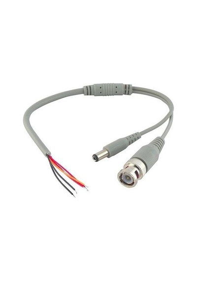 Oem 10 Adet Hazır Kablolu Bnc Konnektör Dc Power Jak Cctv Y Kablo
