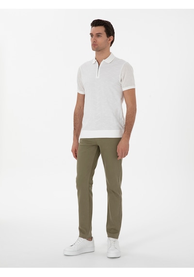 Cacharel Yeşil Slim Fit Pamuk Karışımlı Jean Pantolon Yesıl