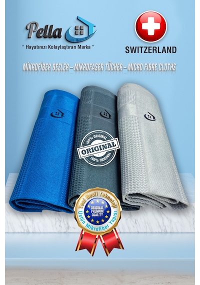 Pella Classic Mikrofiber Temizlik Bezi 3'lü 60 x 40 CM