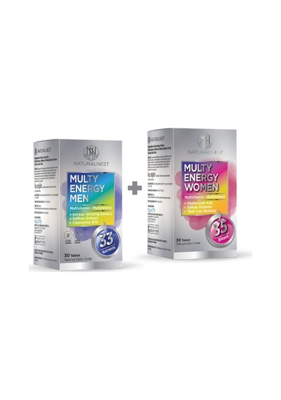 Naturalnest Multy Energy Aile Paketi - Women 30 Tablet + Men 30 Tablet