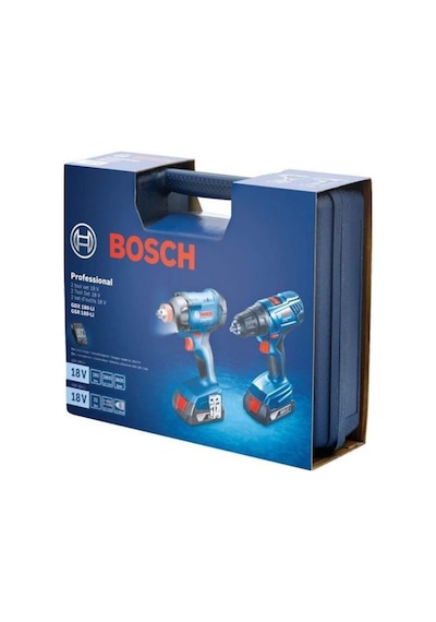 Bosch GSR 180-LI + GDX 180-LI(2x2Ah;Plastik) Somun Sıkma Makinesi - 06019G5222