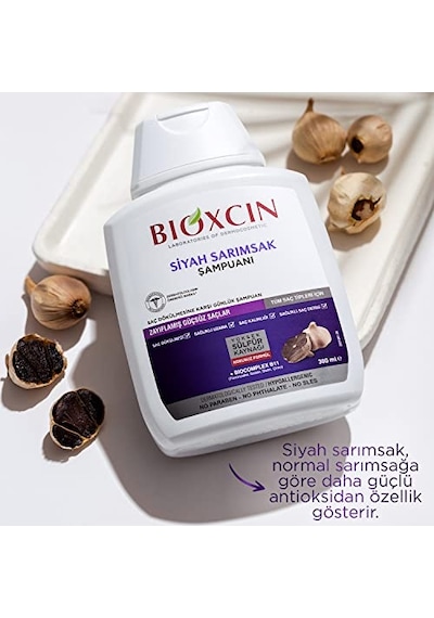 Bioxcin Siyah Sarımsak Saç Dökülmesine Karşı Bitkisel Şampuan 1 X 300 Ml
