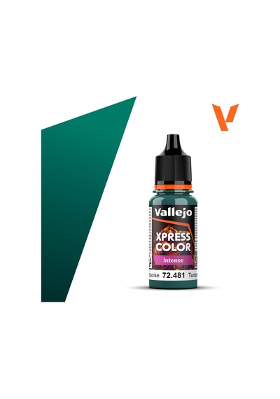 Vallejo 72481 18 Ml. Heretic Turquoise, Xpress Game Color Serisi Model Boyası Renkli