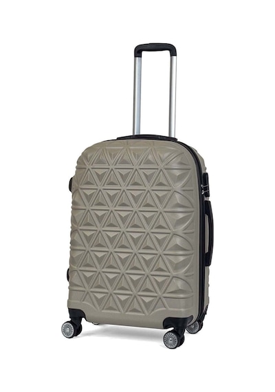 Reymond Luggage Piramit Desen ABS Seyahat Valizi, Canyon Serisi,  Bej - Orta Boy Bej