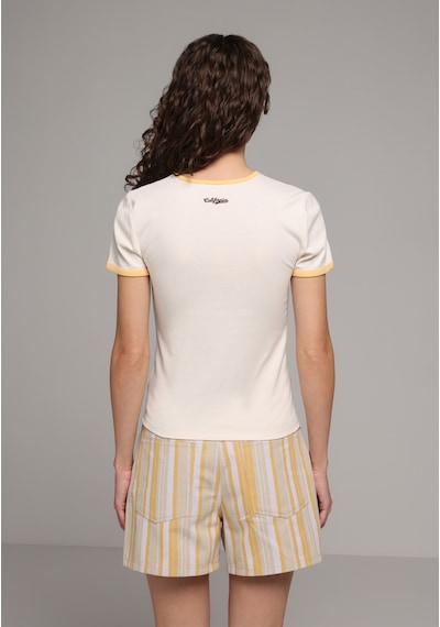 Colin's Colins Slim Fit Yuvarlak Yaka Baskılı Kadın Ekru Kısa Kol Tişört Cl1077789 Q1.v2 Ecr Colin's Colins Slim Fit Yuvarlak Yaka Baskılı Kadın Ekru Kısa Kol Tişört Cl1077789 Q1.v2 Ecr