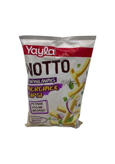 Notto Fırınlanmış Mercimek Cipsi Peynir Soğan Aromalı 55 G.