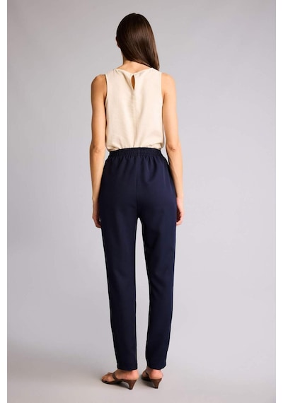 Defacto Slım Fıt Yüksek Bel Jogger Paça Pantolon H8464ax26smnv71 Lacivert-nv71