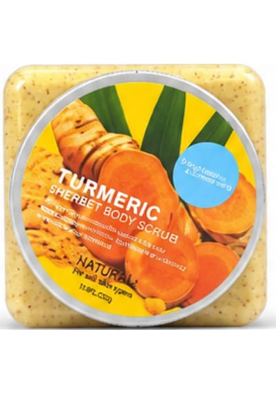 Purivo Turmeric Sherbet Body Scrub Zerdeçal Özlü Vücut Peelingi 500 Ml Arındırıcı Ve Yumuşatıcı Vücut Bakımı