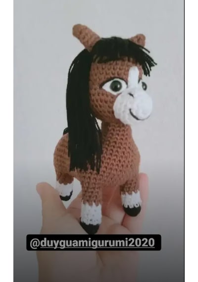 Amigurumi Doru atı Oyuncak at