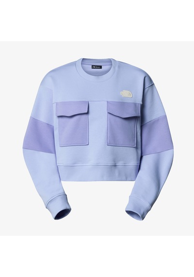 The North Face Terry Oversızed Cropped Crew Kadın Mavi Sweatshirt Nf0a8c2c0vı1 Mavi