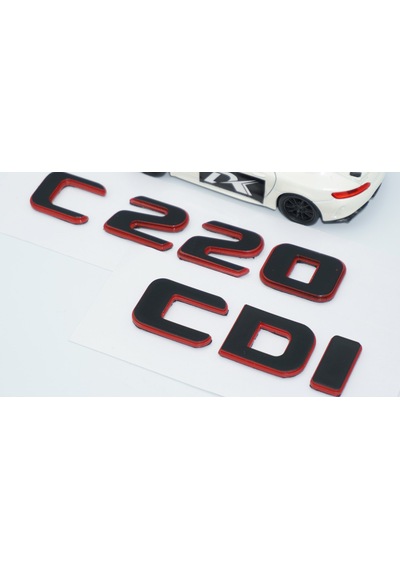 Dk Tuning C 220 Cdi Bagaj Kırmızı Siyah Abs Yazı Logo Benz İle Uy