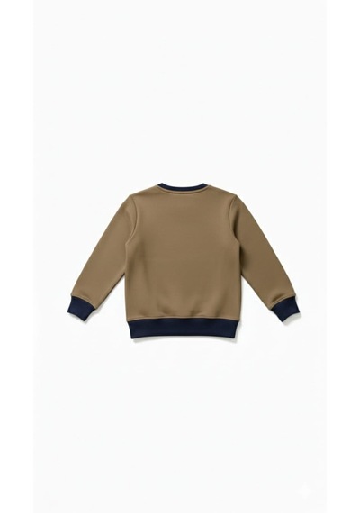 Coupon Çocuk Sweatshirt / Logo Baskılı Kahve