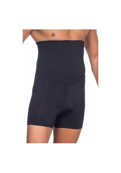 Moon Wear Siyah Mı Emay E1005 Erkek Yüksek Bel Double Boxer Korse Siyah