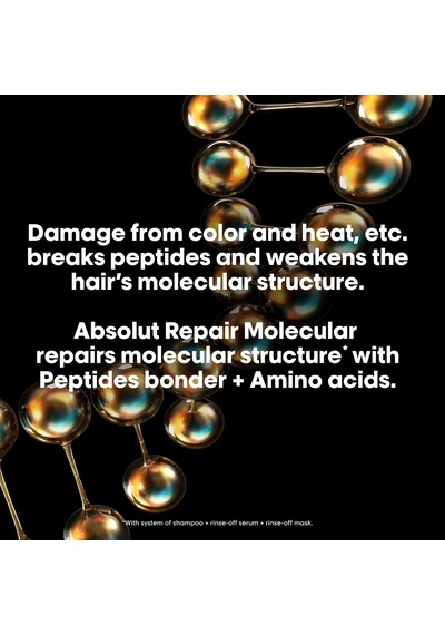 L'oréal Professionnel Moleküler Tamir Şampuanı Son Derece Kuru Hasarlı Saçlar İçin Peptidler Bonder Amino Asitler Saç Onarımı Ve Giderme Dayanımı Bağları Güçlendirme Sülfatsız
