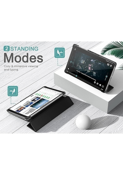 Samsung Galaxy Uyumlu Tab A7 Lite 8.7 Inç Sm-t220 Tablet Kılıfı Flip Smart Standlı Akıllı Kılıf Uyku Modlu Kılıf