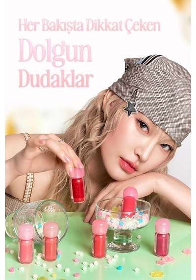Pigmentli, Parlak Bitişli Dolgunlaştırıcı Lip Gloss Volumate Gloss 202 Glazed Apple Çok Renkli