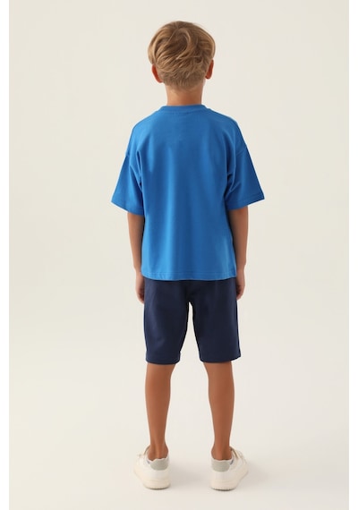 U.S. Polo Assn. Lisanslı Authentic Cobalt Erkek Çocuk Bermuda Takım 5274-43256 Cobalt