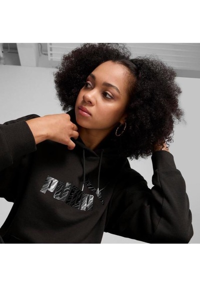 Puma Ess+ Anımal Hoodle Fl 681492 01 Kadın Sweatshirt Siyah Xs-xl Siyah