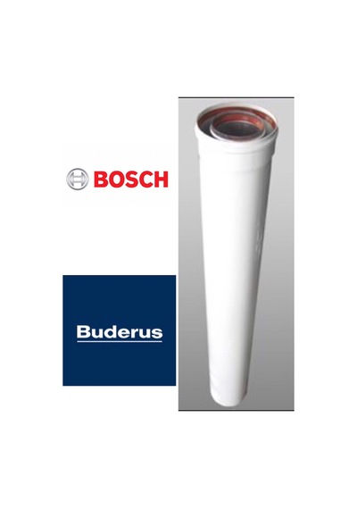 Bosch Uyumlu / Buderus Yoğuşmalı Baca Uzatması İlavesi 100 Cm