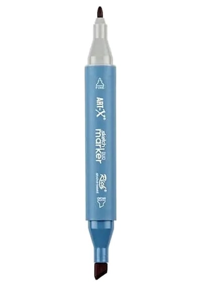 Rich Klm-17955 Art-x Sketch Marker Kalem Duo 216 Purpl Red Standart