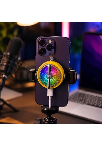Manyetik Rgb Led Telefon Soğutucu Fan