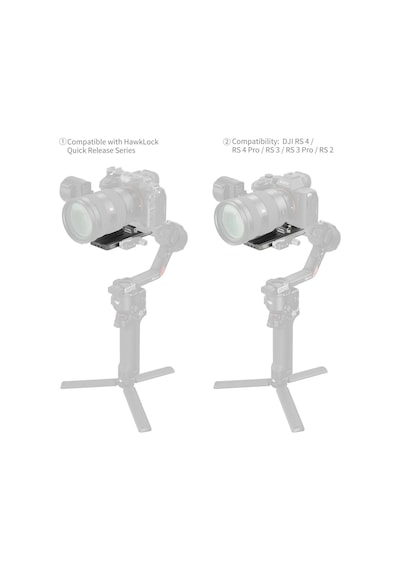 Smallrig 4638 Djı Rs 2 / Rsc 2 / Rs3 / Rs 3 Pro / Rs 4 / Rs 4 Pro İçin Hawklock H38 Manfrotto Hızlı Çıkarma Plakası