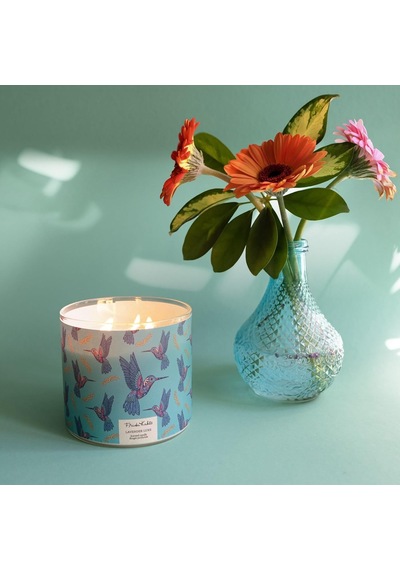 Tr Camda Kokulu Mum Lavender Luxe Kadınlar İçin Hediye Kokulu Mum Çiçekli 3 Fitil Kokulu Mum Uzun Yanma S Genel