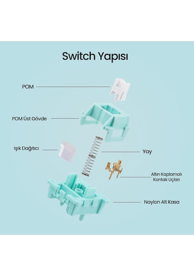Aula Leobog Ice Vein Lineer Mekanik Switch 100 Adet