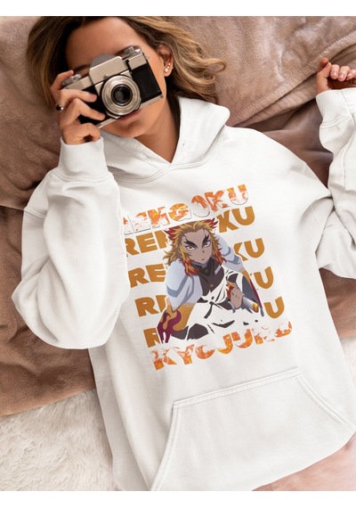 Sevbano Rengoku Kyojuro Baskılı Unisex Oversize Kimetsu No Yaiba Anime Ho beyaz Sevbano Rengoku Kyojuro Baskılı Unisex Oversize Kimetsu No Yaiba Anime Ho beyaz