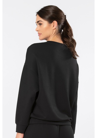 Türen Kadin Bisiklet Yaka Sweatshirt 3613/siyah Siyah