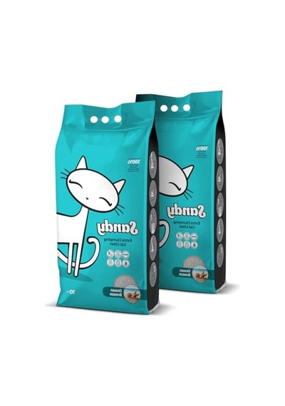 2x10kg Okyanus Esintisi Kokulu Topaklanan Kedi Kumu