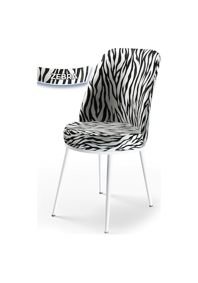 Canisa Concept Dexa Serisi Siyah Renk Sandalye Mutfak Sandalyesi, Yemek Sandalyesi Ayaklar Beyaz Zebra Desenn/beyaz Ayaklı Canisa Concept Dexa Serisi Siyah Renk Sandalye Mutfak Sandalyesi, Yemek Sandalyesi Ayaklar Beyaz Zebra Desenn/beyaz Ayaklı