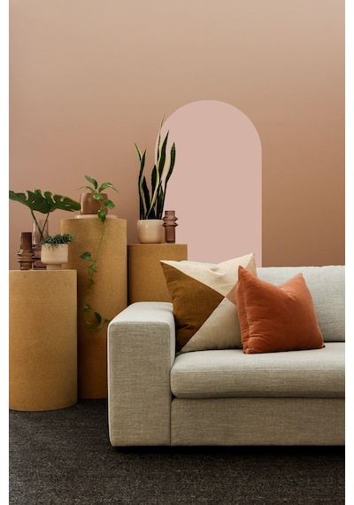 MSticker Bohem Tarzı Oval Pembe Duvar Dekorasyon Sticker 60x100 Cm